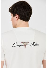 Aeronautica Militare - AERONAUTICA MILITARE Biały bawełniany męski t-shirt Short Sleeve, Rozmiar L. Kolor: biały. Materiał: bawełna #7