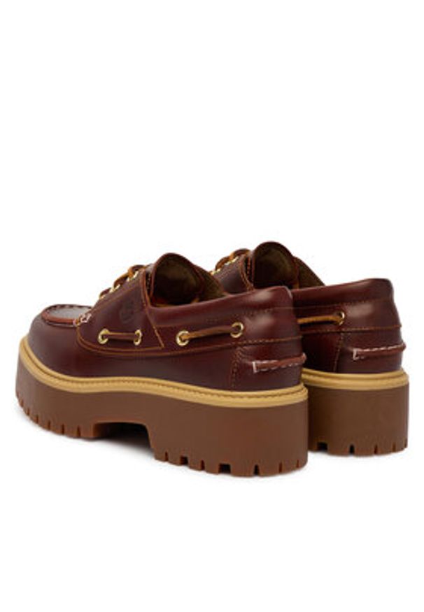 Timberland Loafersy Stone Street Boat TB0A2QDMD571 Brązowy. Kolor: brązowy. Materiał: skóra. Styl: street