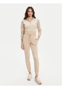 Guess Bluza V3BQ22 K0232 Beżowy Regular Fit. Kolor: beżowy. Materiał: syntetyk #3