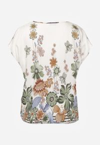 Born2be - Zielona Wiskozowa Bluzka w Kwiaty Talina. Okazja: na co dzień. Kolor: zielony. Materiał: wiskoza. Wzór: kwiaty. Styl: elegancki, klasyczny, casual #8