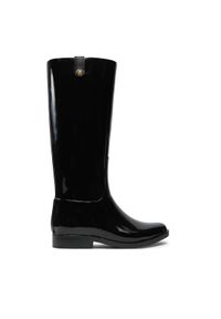 TOMMY HILFIGER - Tommy Hilfiger Kalosze Th Stud Rubber Long Rainboot FW0FW08185 Czarny. Kolor: czarny