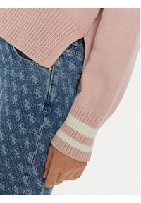 Guess Jeans Kardigan W4BR81 Z3HM1 Różowy Regular Fit. Kolor: różowy. Materiał: bawełna
