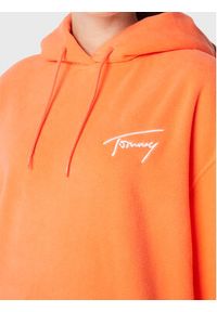 Tommy Jeans Polar Signature DW0DW14358 Pomarańczowy Oversize. Kolor: pomarańczowy. Materiał: syntetyk #4