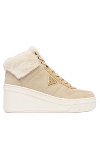Sneakersy Guess. Kolor: beżowy