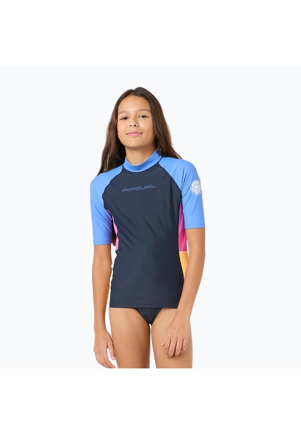 Koszulka do pływania dziecięca Rip Curl Block Party Rash Vest. Kolor: niebieski