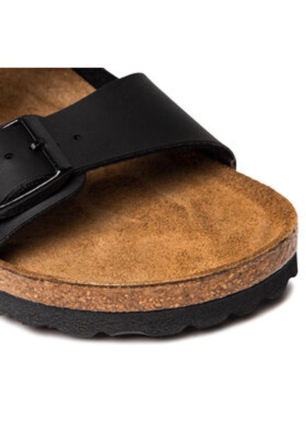 Birkenstock Klapki Arizona 551253 Czarny. Kolor: czarny. Materiał: skóra
