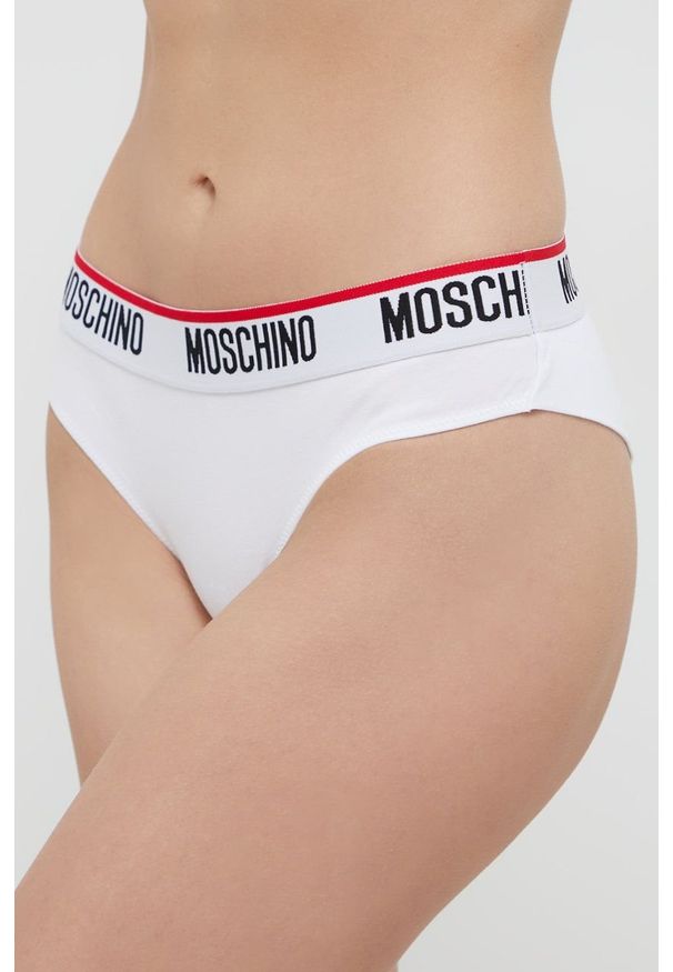 Moschino Underwear Figi (2-pack) kolor biały. Kolor: biały