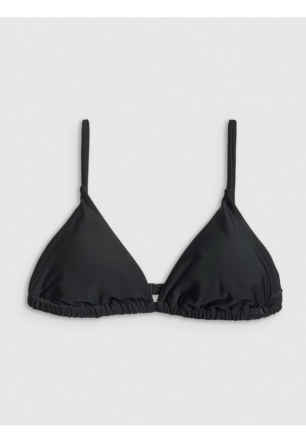 4f - 4F Góra od bikini damska - czarna M. Kolor: czarny. Materiał: dzianina, materiał