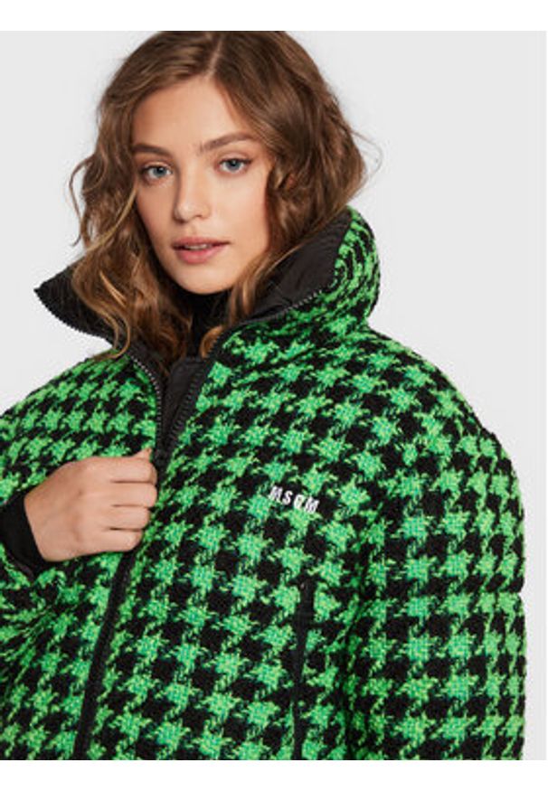 MSGM Kurtka puchowa 3341MDH27X 227607 Zielony Regular Fit. Kolor: zielony. Materiał: wełna
