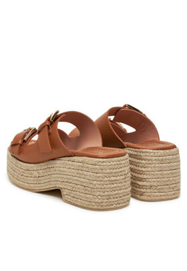 Pollini Espadryle SA28268I0MTD0230 Brązowy. Kolor: brązowy. Materiał: skóra