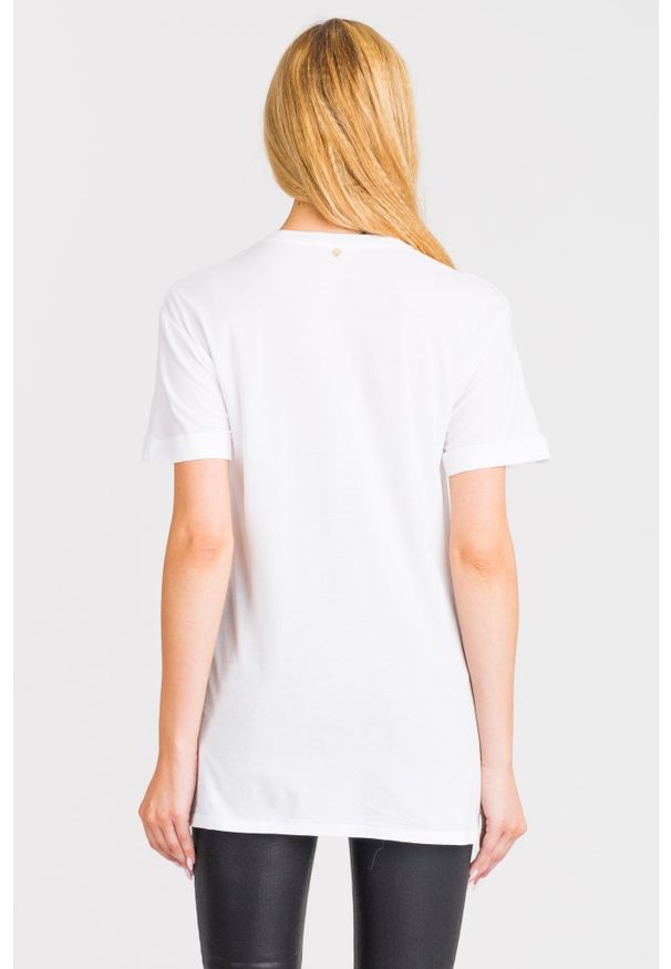 Twinset Milano - T-SHIRT TWINSET. Wzór: aplikacja, nadruk