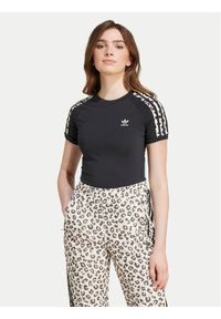 Adidas - adidas T-Shirt Leopard 3-Stripes IW8478 Czarny Regular Fit. Kolor: czarny. Materiał: bawełna