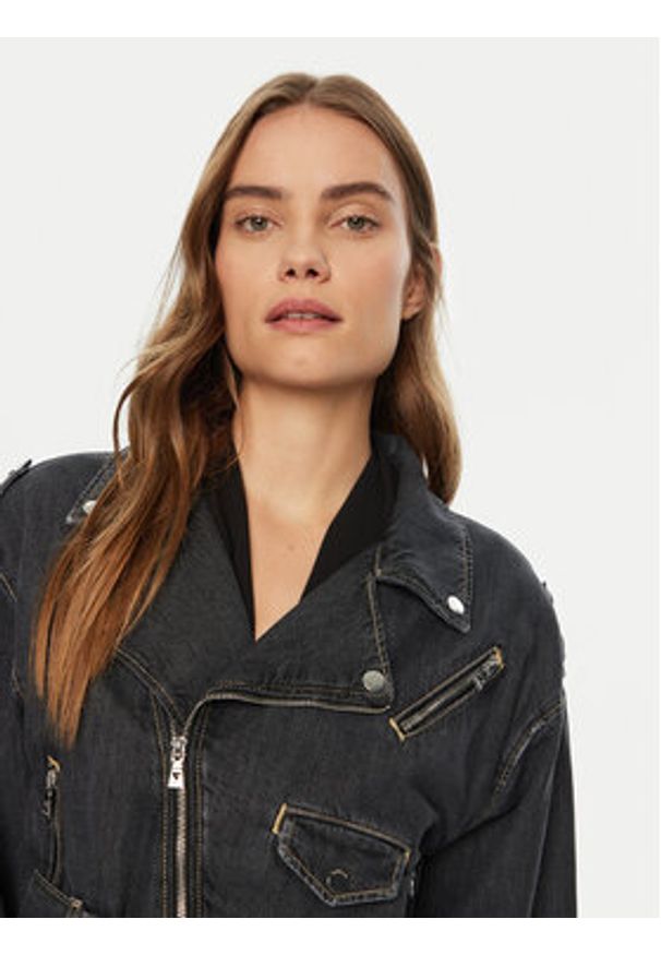 Guess Kurtka jeansowa W5RN58 D5LF1 Granatowy Regular Fit. Kolor: niebieski. Materiał: bawełna