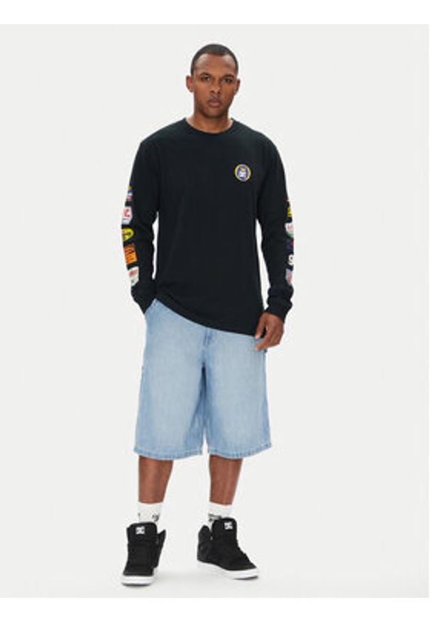 DC Shoes Longsleeve ADYZT05464 Czarny Regular Fit. Kolor: czarny. Materiał: bawełna. Długość rękawa: długi rękaw