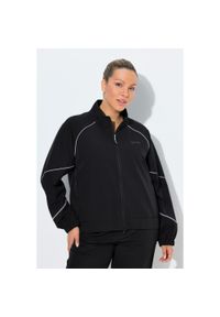 ULLA POPKEN - Damskie Funkcyjna kurtka treningowa stójka 2-kierunkowy zamek błyskawiczny. Typ kołnierza: kołnierzyk stójkowy. Kolekcja: plus size. Kolor: czarny. Materiał: poliester, materiał #1