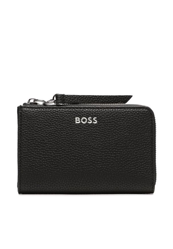 BOSS - Boss Mały Portfel Damski 50499030 Czarny. Kolor: czarny. Materiał: skóra
