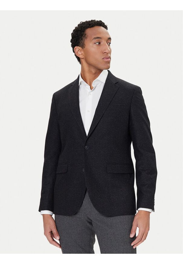 Marc O'Polo Marynarka 529 0170 80094 Szary Shaped Fit. Typ kołnierza: polo. Kolor: szary. Materiał: wełna