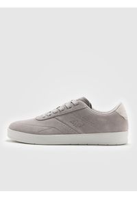 4f - 4F Buty lifestyle sneakersy OAK skórzane damskie - szare 36. Okazja: na co dzień. Kolor: szary. Materiał: skóra. Szerokość cholewki: normalna