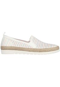skechers - Mieszkania Skechers Flexpadrille3.0-sere, Kobiety. Kolor: biały. Materiał: materiał. Sport: fitness