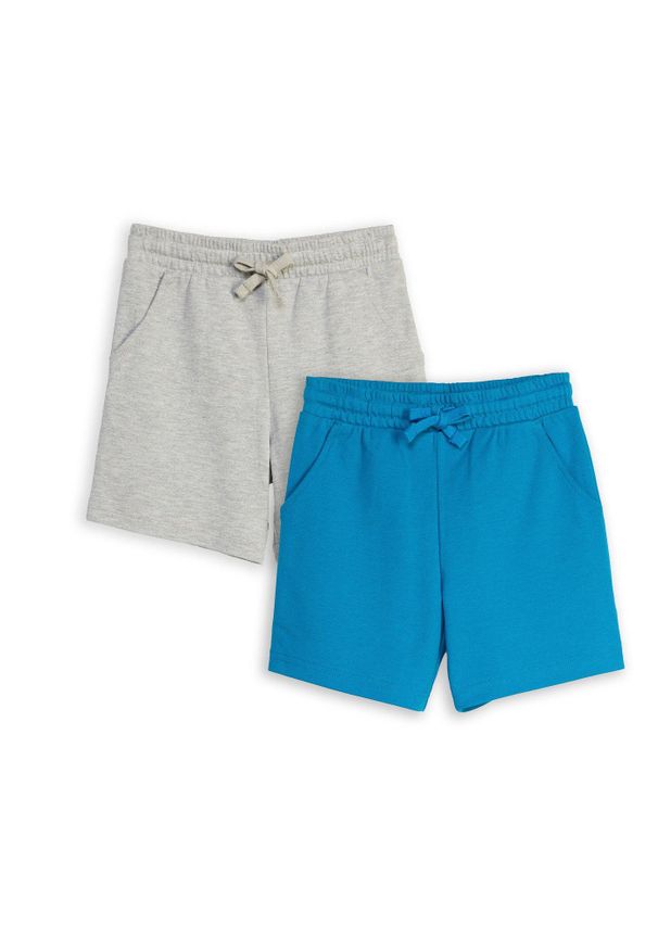 bonprix - Szorty z grubego bawełnianego dżerseju (2 pary). Kolor: szary. Materiał: jersey, bawełna