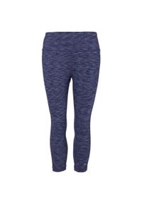 ZOOPLEMENTS - Damskie 3/4 Legginsy Mafia Niebieskie - Komfort i Styl. Kolor: niebieski. Sport: fitness #1