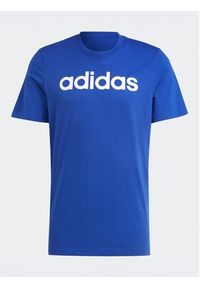 Adidas - adidas T-Shirt Essentials Single Jersey Linear Embroidered Logo T-Shirt IC9279 Niebieski Regular Fit. Kolor: niebieski. Materiał: bawełna #4
