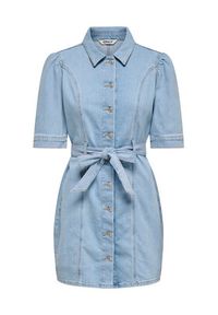 only - ONLY Sukienka jeansowa Vibbe 15372569 Niebieski Regular Fit. Kolor: niebieski. Materiał: bawełna #4