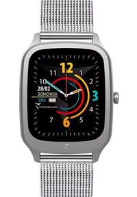 Smartwatch Techmade Smartwatch męski Techmade TM-VISION-MSIL srebrny bransoleta. Rodzaj zegarka: smartwatch. Kolor: srebrny