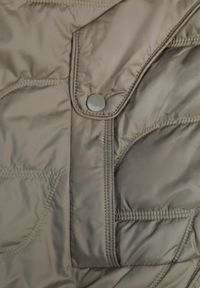 Born2be - Jasnozielona Pikowana Kurtka Przejściowa o Klasycznym Kroju z Kapturem Tavitte. Okazja: na spacer, na co dzień. Typ kołnierza: kaptur. Kolekcja: plus size. Kolor: zielony. Materiał: poliester, jeans. Wzór: aplikacja. Styl: klasyczny #6