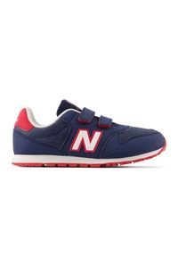 Buty New Balance Jr PV500NV1 niebieskie. Okazja: na uczelnię. Zapięcie: rzepy. Kolor: niebieski. Materiał: syntetyk, materiał, skóra. Szerokość cholewki: normalna. Sport: turystyka piesza #2