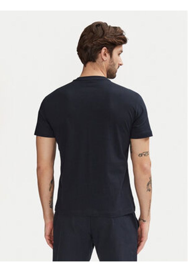 EA7 Emporio Armani T-Shirt 7M000224 AF10375 MB122 Granatowy Regular Fit. Kolor: niebieski. Materiał: bawełna