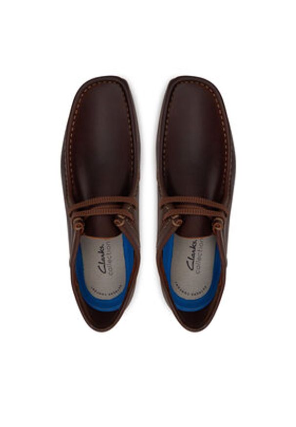 Clarks Mokasyny Shacre II Run 261594327 Brązowy. Kolor: brązowy. Materiał: nubuk, skóra