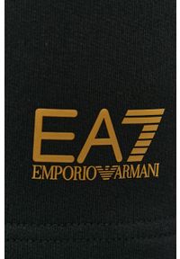 EA7 Emporio Armani szorty bawełniane kolor czarny. Okazja: na co dzień. Kolor: czarny. Materiał: bawełna. Styl: casual #3