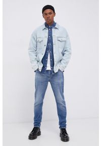 Tommy Jeans - Koszula jeansowa. Okazja: na co dzień. Typ kołnierza: kołnierzyk klasyczny. Kolor: niebieski. Materiał: bawełna. Styl: casual, klasyczny #3