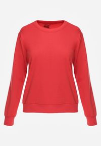 Renee - Czerwona Casualowa Bluza z Bawełną Akko. Okazja: na co dzień. Kolor: czerwony. Materiał: bawełna. Styl: casual #5