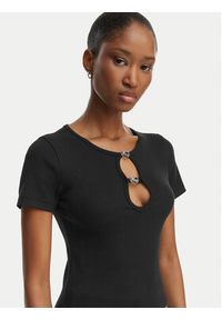 Hugo - HUGO T-Shirt Diheart 50562071 Czarny Slim Fit. Kolor: czarny. Materiał: bawełna #4