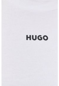 Hugo - HUGO t-shirt bawełniany 50466554 kolor biały. Kolor: biały. Materiał: bawełna. Wzór: gładki #2