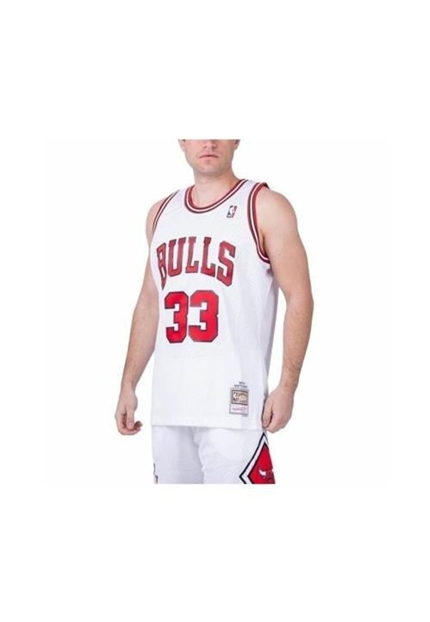 Koszulka sportowa męska Mitchell & Ness Chicago Bulls Nba Home. Kolor: biały, wielokolorowy. Długość rękawa: bez rękawów