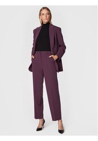 Sisley Spodnie materiałowe 4KVXLF01E Fioletowy Relaxed Fit. Kolor: fioletowy. Materiał: materiał, syntetyk