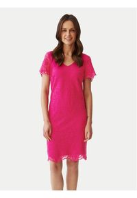 Tatuum Sukienka koktajlowa Sono T2406.204 Różowy Regular Fit. Kolor: różowy. Materiał: bawełna. Styl: wizytowy