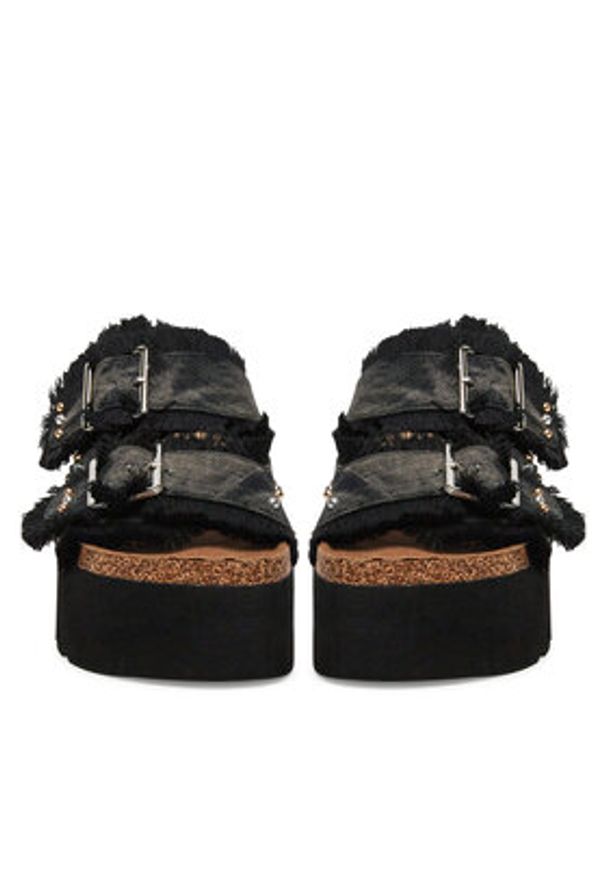 DeeZee Klapki LB-P1748 Czarny. Kolor: czarny. Materiał: materiał
