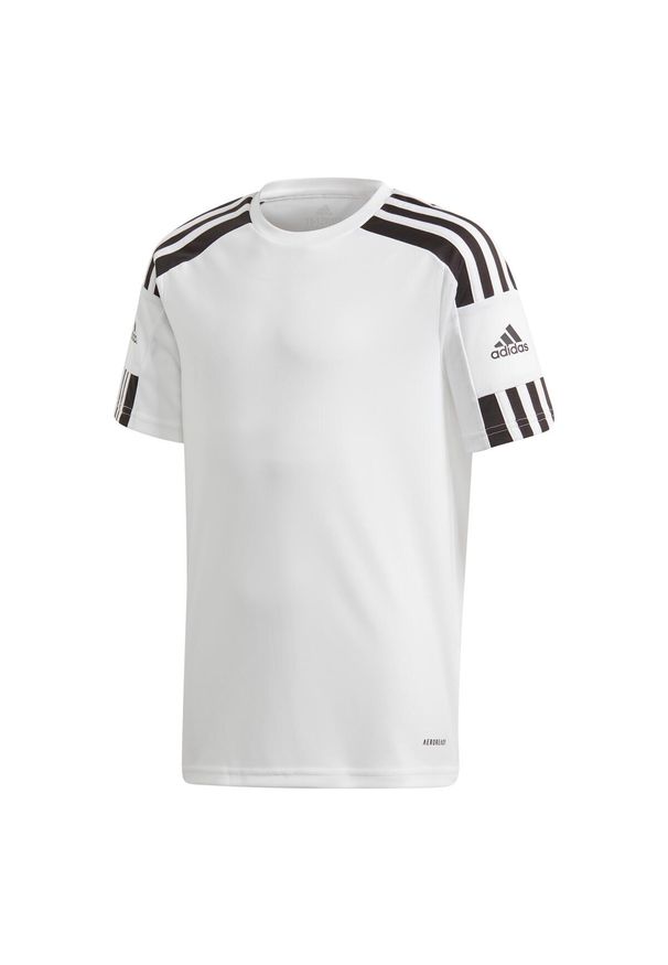 Adidas - Koszulka piłkarska dla dzieci adidas Squadra 21 JSY Y Jr. Kolor: biały, wielokolorowy, czarny. Sport: piłka nożna