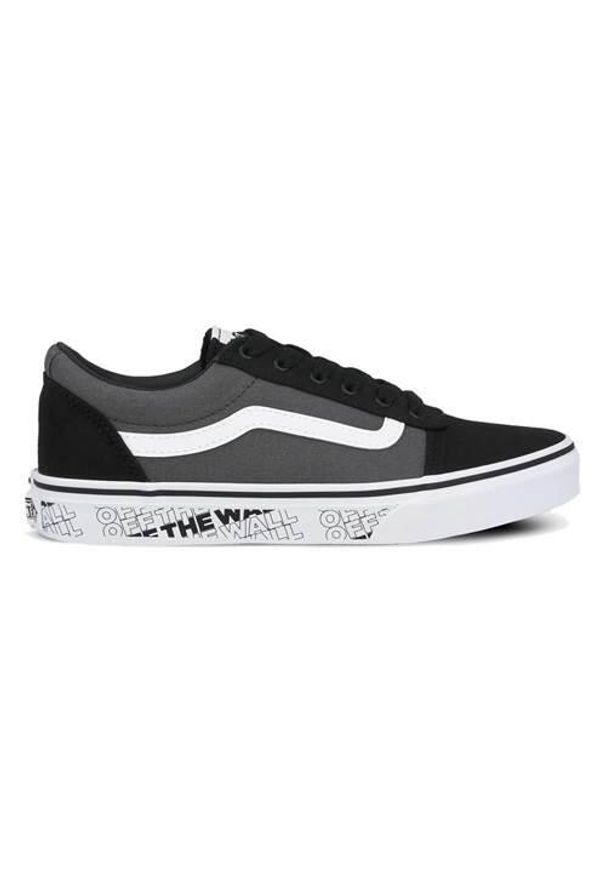 Buty do chodzenia dla dzieci Vans Ward Canvas. Zapięcie: sznurówki. Kolor: szary. Materiał: guma, materiał, tkanina, syntetyk. Szerokość cholewki: normalna. Sport: turystyka piesza