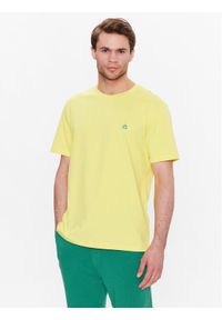 United Colors of Benetton - United Colors Of Benetton T-Shirt 3MI5J1AF7 Żółty Regular Fit. Kolor: żółty. Materiał: bawełna