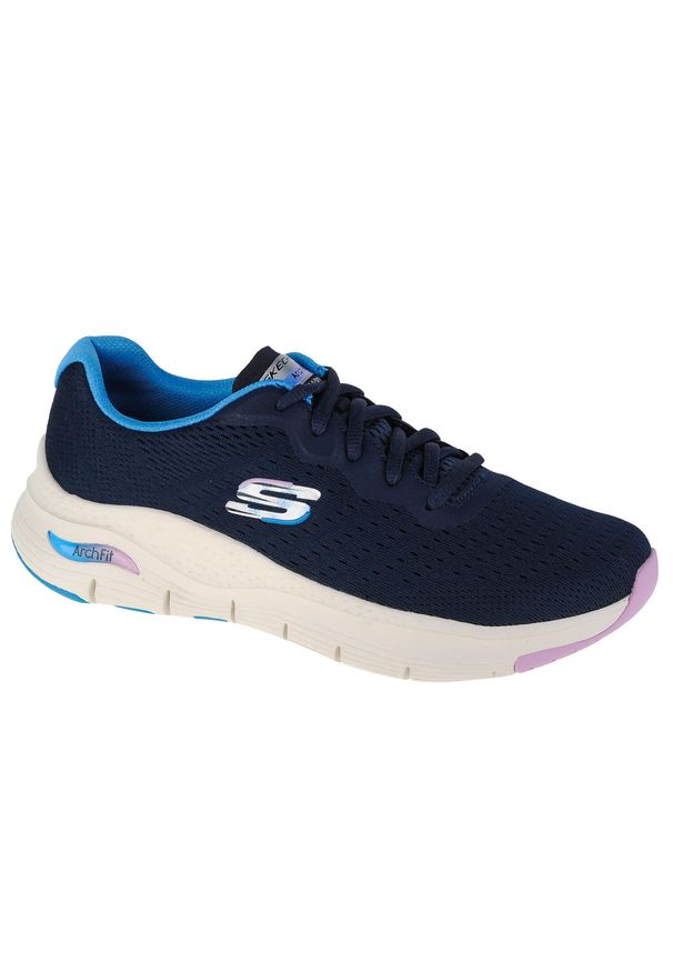 skechers - Buty do chodzenia damskie, Skechers Arch Fit-Infinity Cool. Kolor: niebieski. Model: Skechers Sport. Sport: turystyka piesza