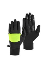 Ciepłe zimowe rękawiczki 2w1 odblaskowe z powłoką touchscreen CEP unisex. Kolor: żółty, wielokolorowy, czarny. Sezon: zima. Sport: fitness, turystyka piesza #1