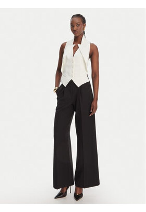 Elisabetta Franchi Kamizelka GL-003-61E2-V290 Biały Regular Fit. Kolor: biały. Materiał: syntetyk