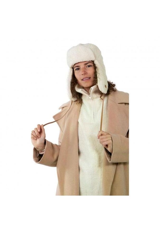 Czapka Damska Barts Lucerne Bomber. Kolor: beżowy, wielokolorowy, biały. Materiał: futro. Styl: sportowy, elegancki