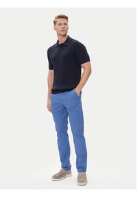 TOMMY HILFIGER - Tommy Hilfiger Polo MW0MW40701 Granatowy Regular Fit. Typ kołnierza: polo. Kolor: niebieski. Materiał: bawełna #4