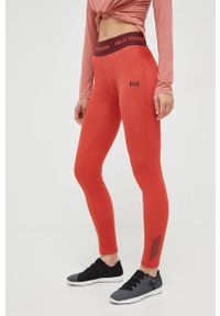 Helly Hansen legginsy funkcyjne Lifa Active kolor czerwony. Stan: podwyższony. Kolor: czerwony. Materiał: skóra, materiał, włókno